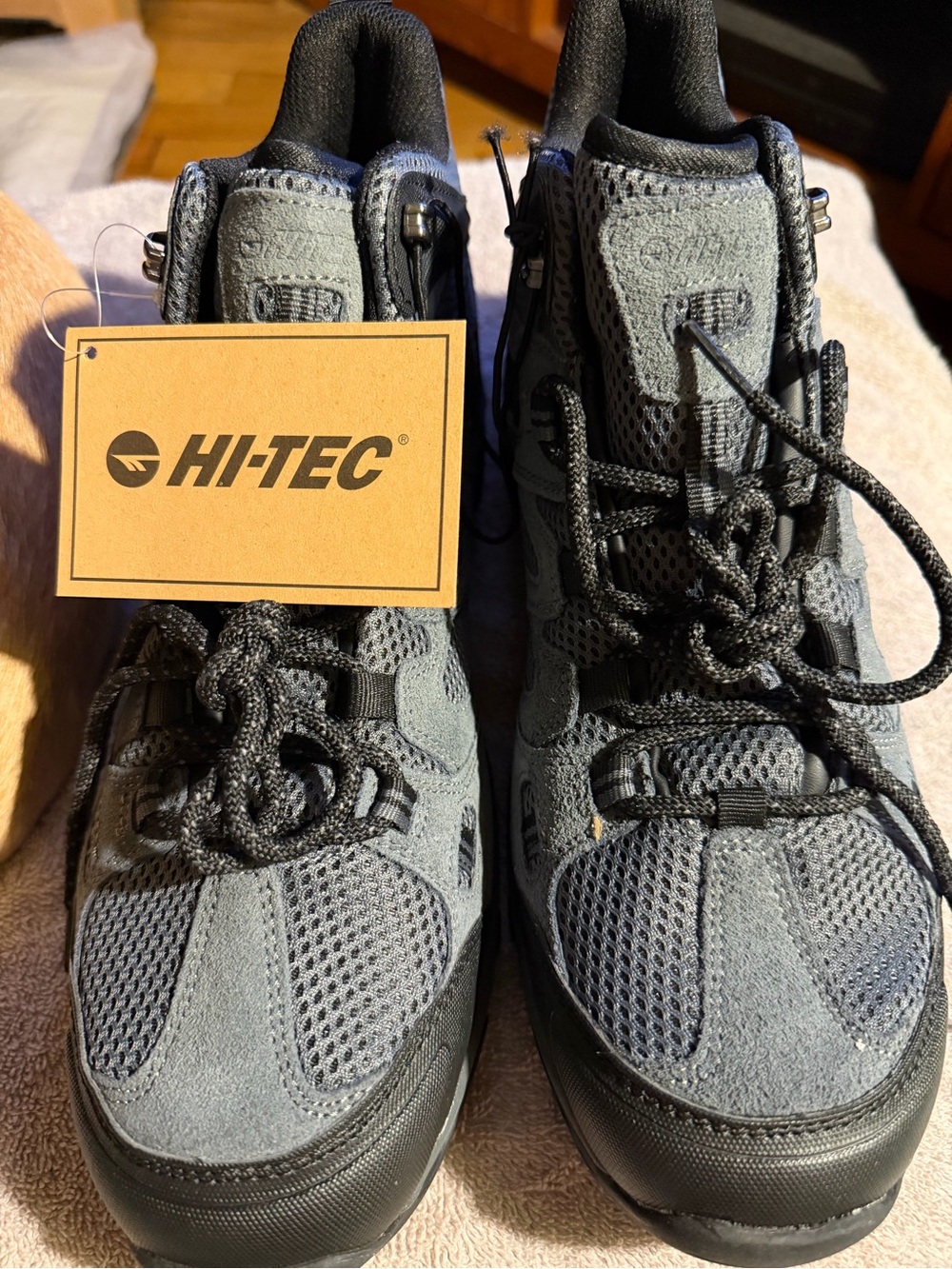 Hi-Tec Gray Mesh & Suede Trail Sneakers